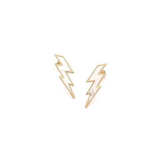 "FULMINI" - ORO GIALLO 18KT/MADREPERLA - PICCOLI