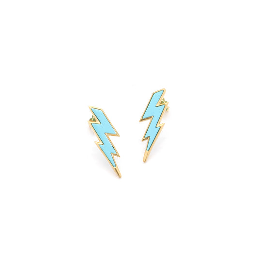 "FULMINI" - ORO GIALLO 18KT/TURCHESE - PICCOLI