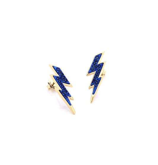 "FULMINI" - ORO GIALLO 18KT/ ZAFFIRI BLU - PICCOLI