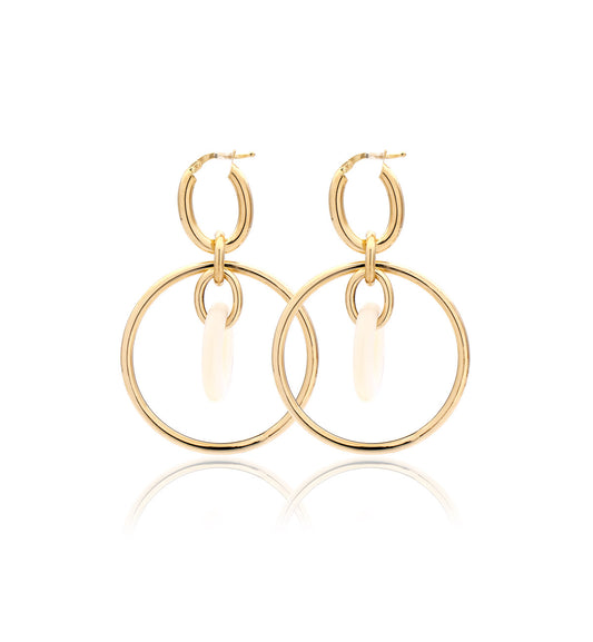 "ORBITE" - ORO GIALLO 18KT - LINKS IN MADRE PERLA