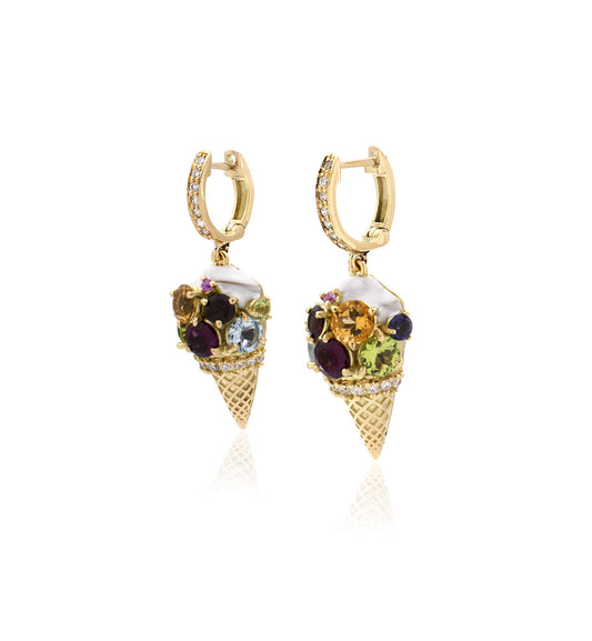"GELATO" - ORO GIALLO 18KT - ORECCHINI