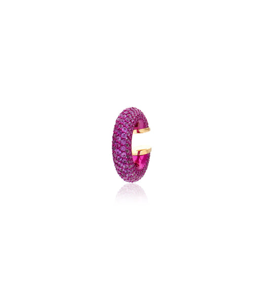"MARJ" - EAR CUFFS - 18KT GOLD - PINK SAPPHIRES