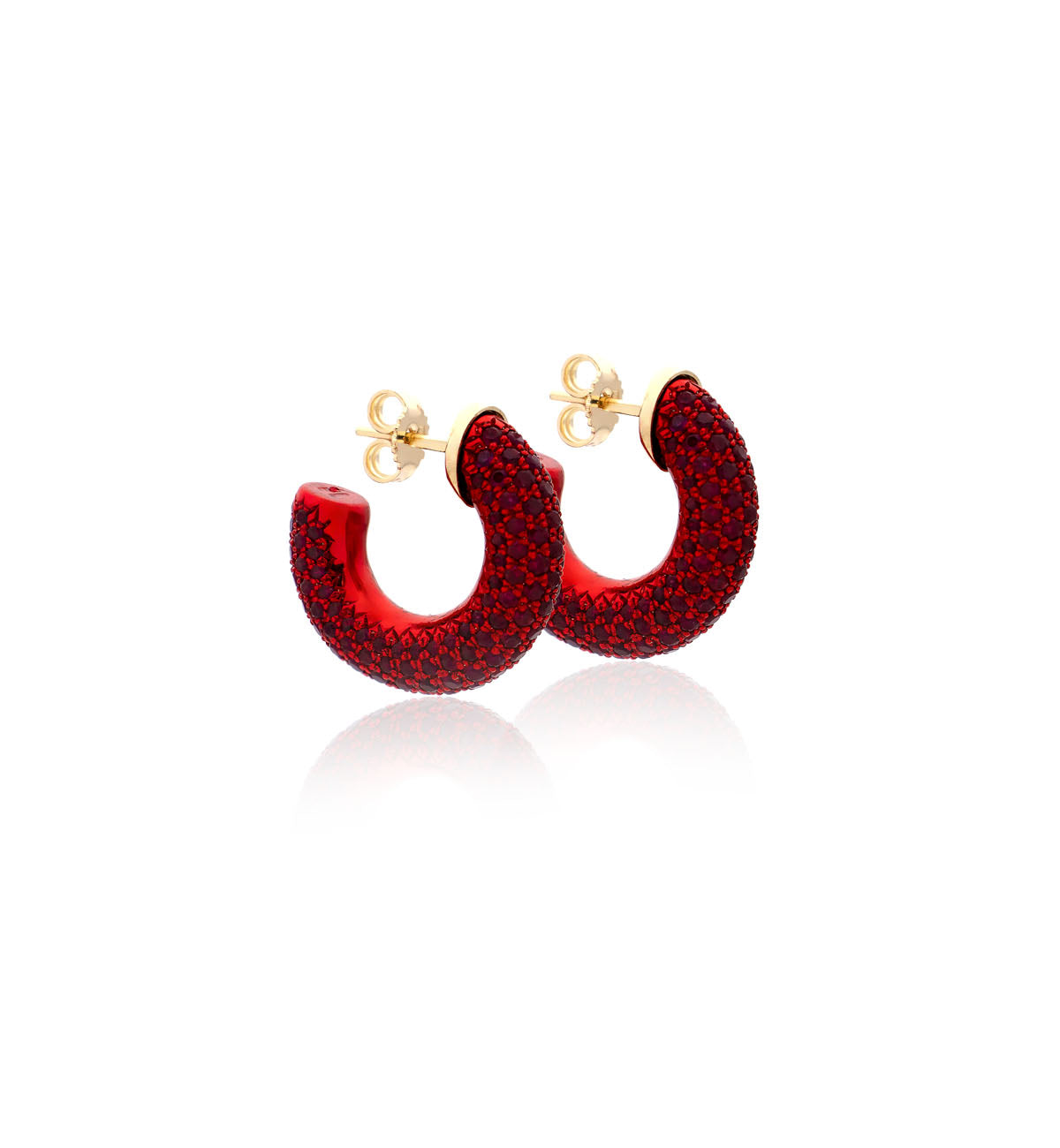 BARBARELLA COLLECTION EARRINGS - 18KT GOLD - RUBIES