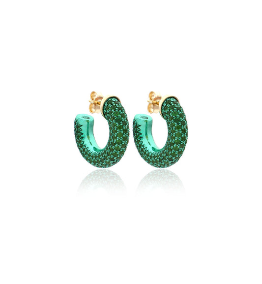 BARBARELLA COLLECTION EARRINGS - 18KT GOLD - TSAVORITE