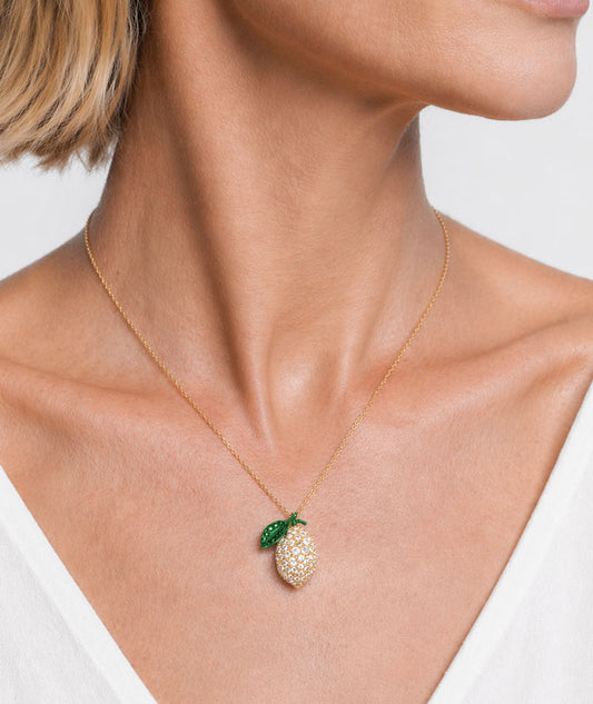 "LOVE LEMONS" - ORO 18KT - DIAMANTI BIANCHI - COLLANA - PICCOLO