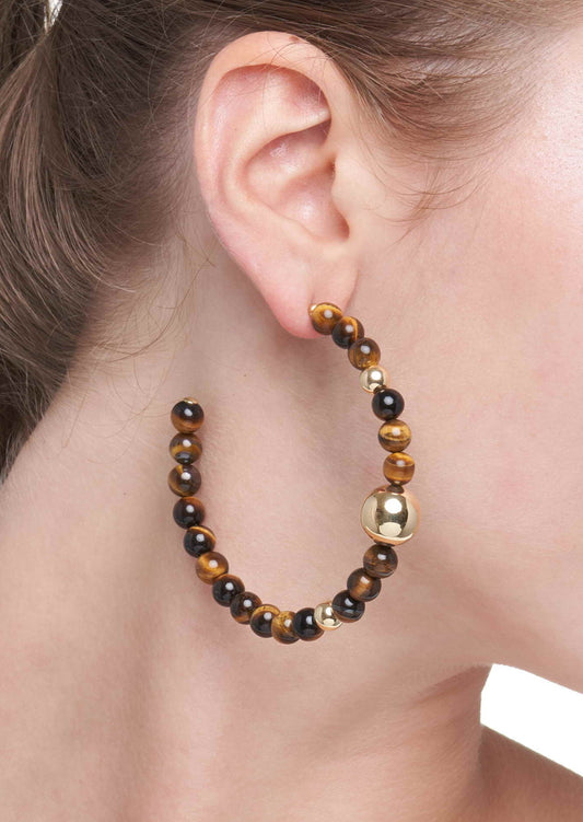 ORECCHINI COLLEZIONE BARBARELLA - TIGER 'S EYE