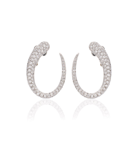 ORECCHINI COLLEZIONE GOCCE - ORO 18KT - DIAMANTI BIANCHI - MEDIE