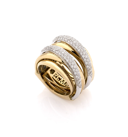 "LIZZY" - ORO GIALLO E BIANCO 18KT - DIAMANTI BIANCHI