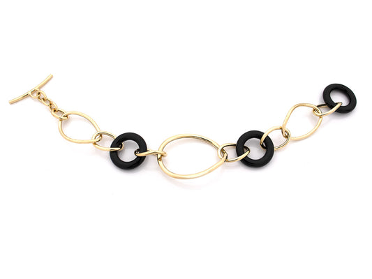 COLLEZIONE STELLA - BRACCIALE IN ORO GIALLO 18KT - ONICE