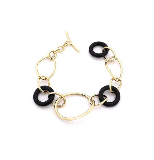 COLLEZIONE STELLA - BRACCIALE IN ORO GIALLO 18KT - ONICE