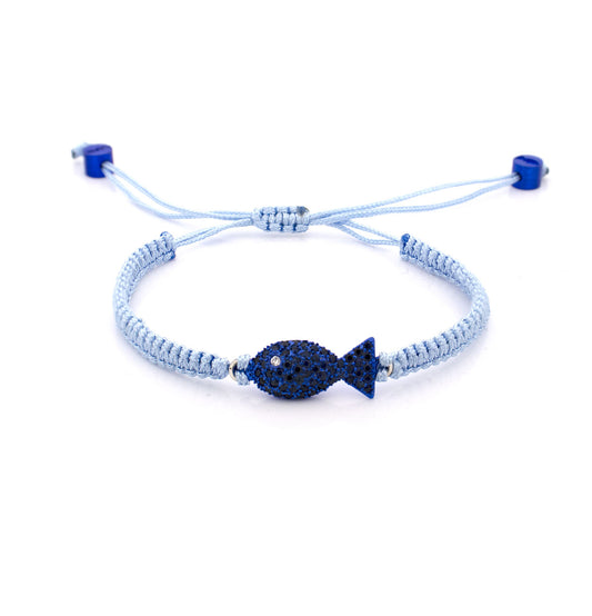 "PESCIOLINI" - ARGENTO E ZAFFIRI BLU - BRACCIALE