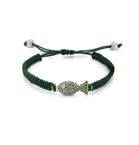 "PESCIOLINI" - ARGENTO E TSAVORITE - BRACCIALE