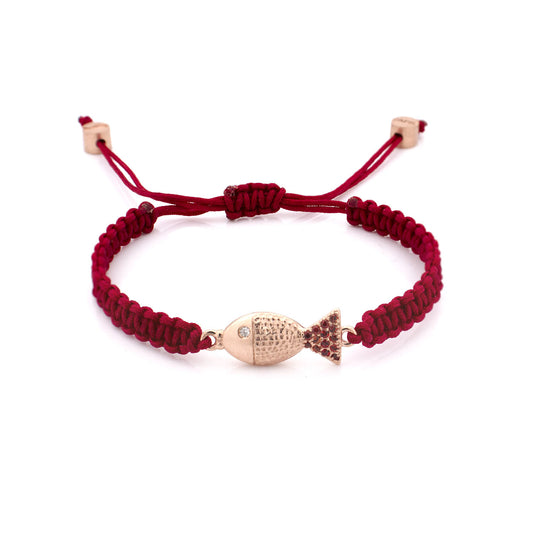 "PESCIOLINI" - ARGENTO E ZAFFIRI ARANCIONI - BRACCIALE