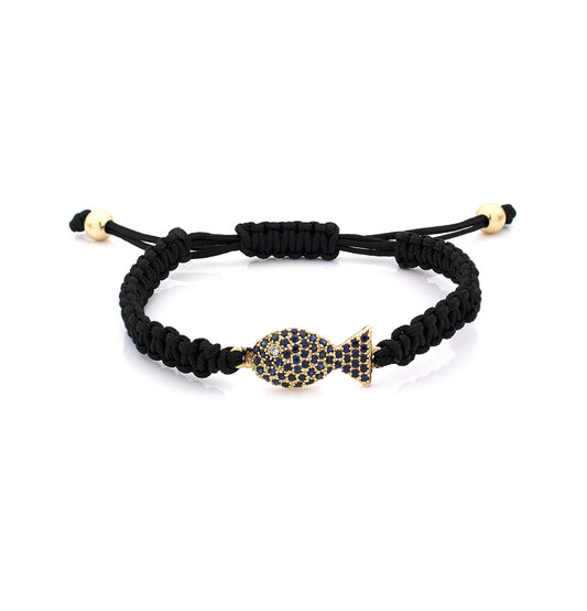 "PESCIOLINI" - ORO 18KT E ZAFFIRI BLU - BRACCIALE