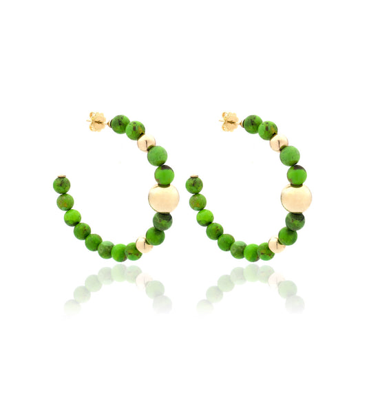 ORECCHINI COLLEZIONE BARBARELLA - TURCHESE VERDE - PICCOLI