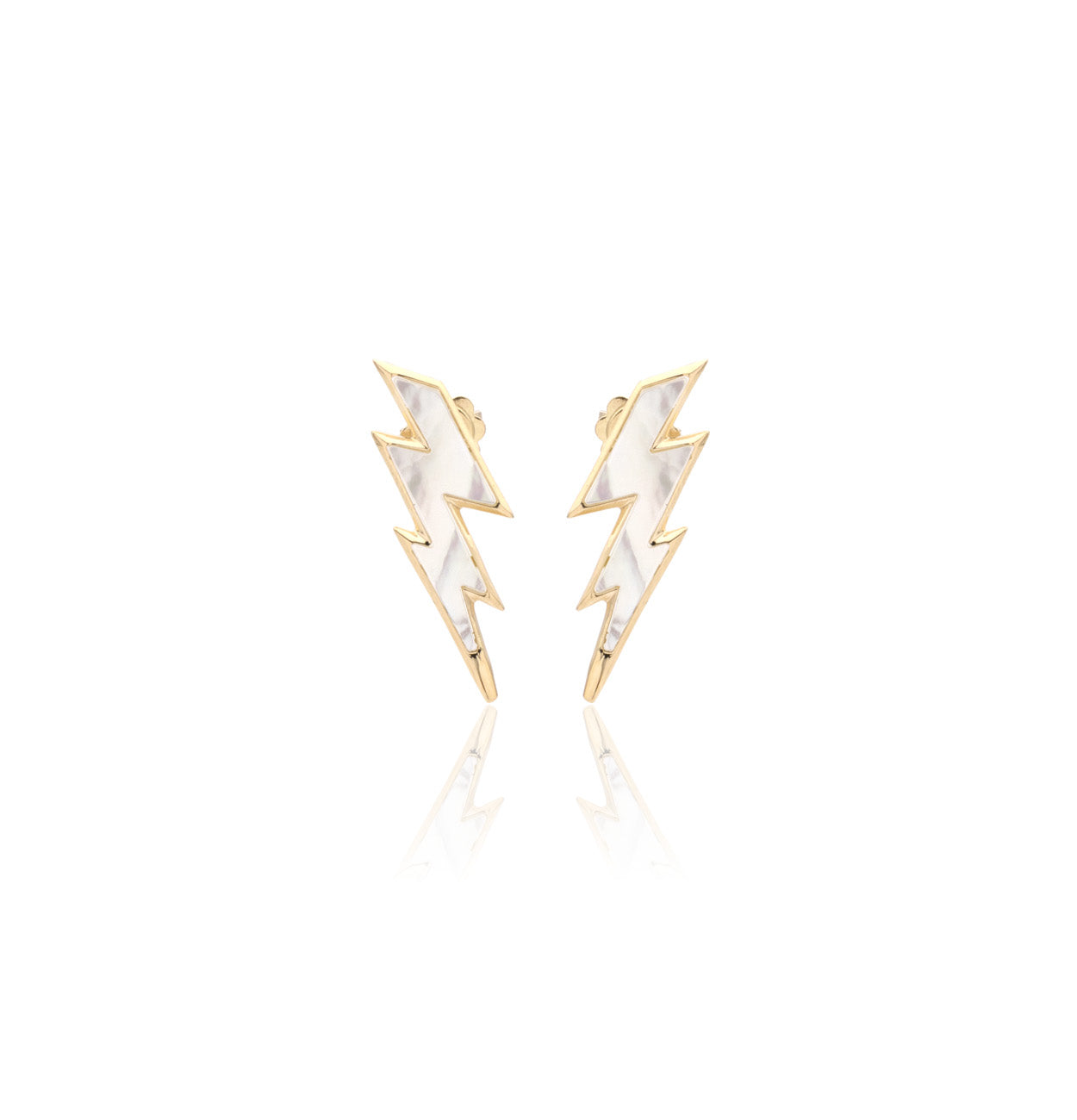 "FULMINI" - ORO GIALLO 18KT/MADREPERLA - PICCOLI