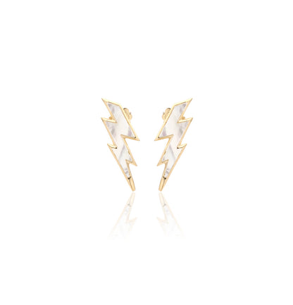 "FULMINI" - ORO GIALLO 18KT/MADREPERLA - PICCOLI