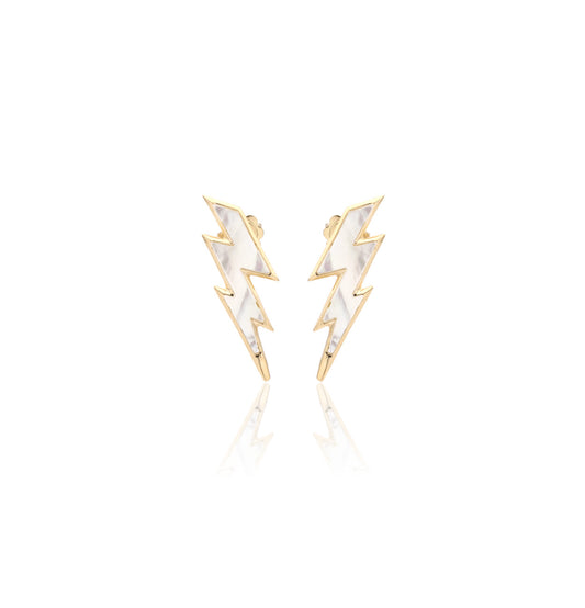 "FULMINI" - ORO GIALLO 18KT/MADREPERLA - PICCOLI