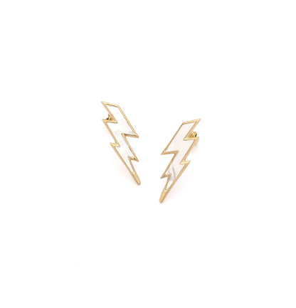 "FULMINI" - ORO GIALLO 18KT/MADREPERLA - PICCOLI