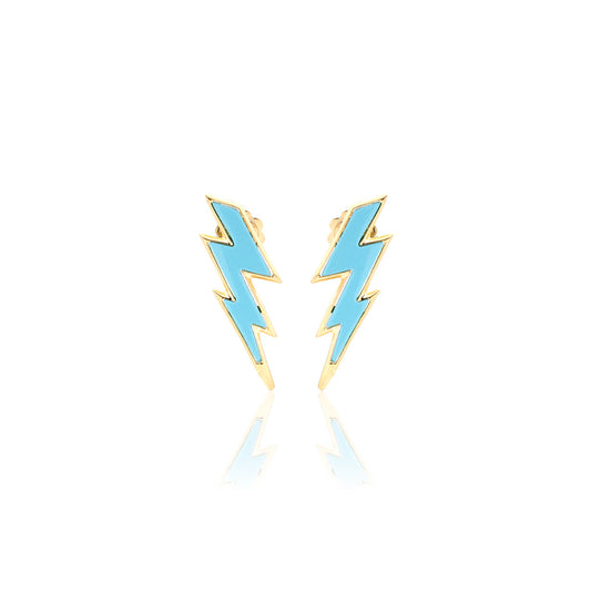 "FULMINI" - ORO GIALLO 18KT/TURCHESE - PICCOLI