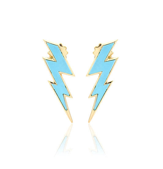 "FULMINI" - ORO GIALLO 18KT/TURCHESE