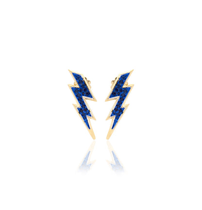 "FULMINI" - ORO GIALLO 18KT/ ZAFFIRI BLU - PICCOLI