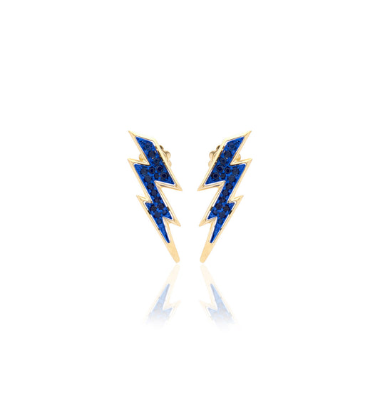 "FULMINI" - ORO GIALLO 18KT/ ZAFFIRI BLU - PICCOLI