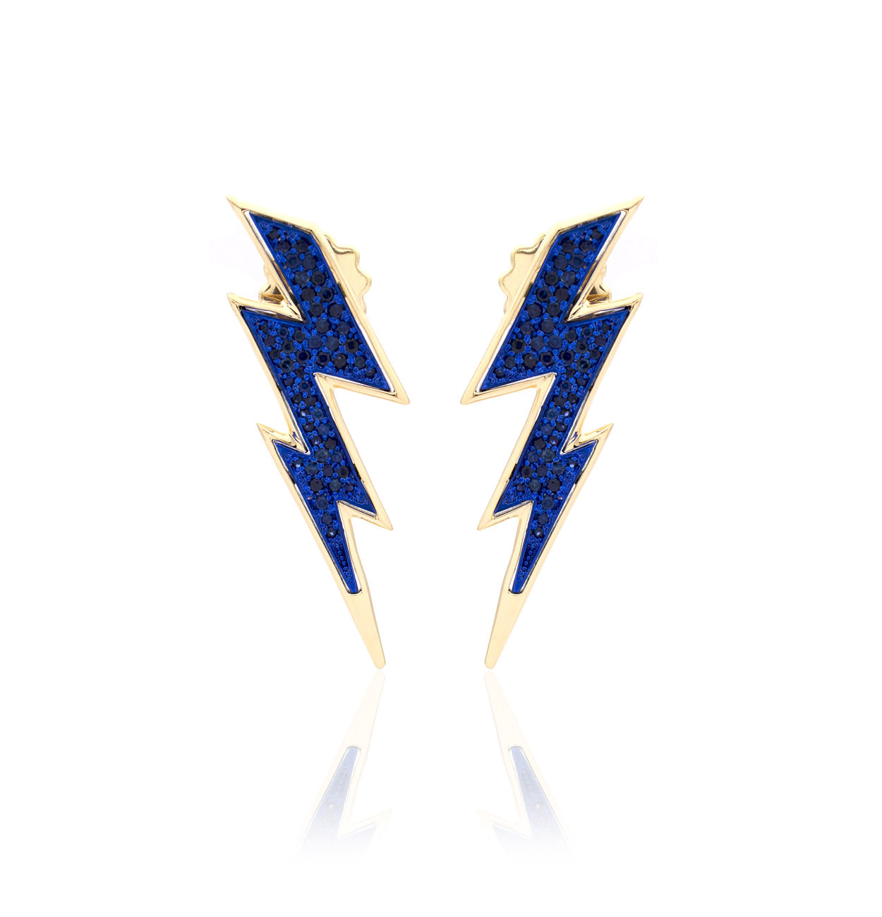 "FULMINI" - ORO GIALLO 18KT/ ZAFFIRI BLU