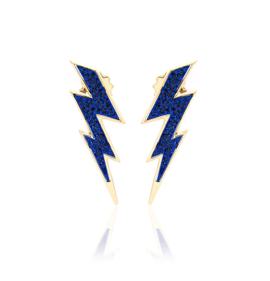 "FULMINI" - ORO GIALLO 18KT/ ZAFFIRI BLU