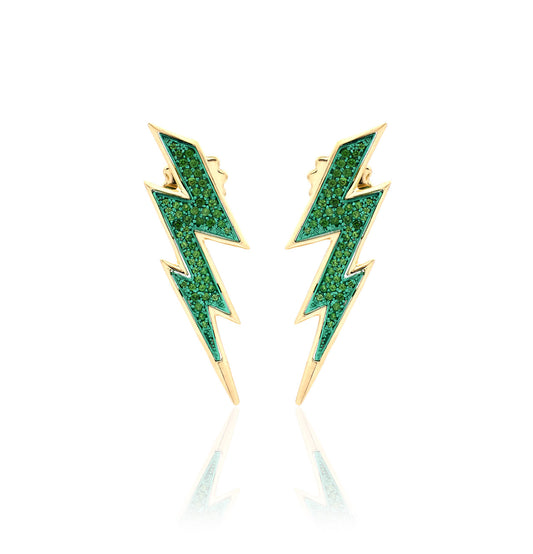 "FULMINI" - ORO GIALLO 18KT/ TSAVORITE