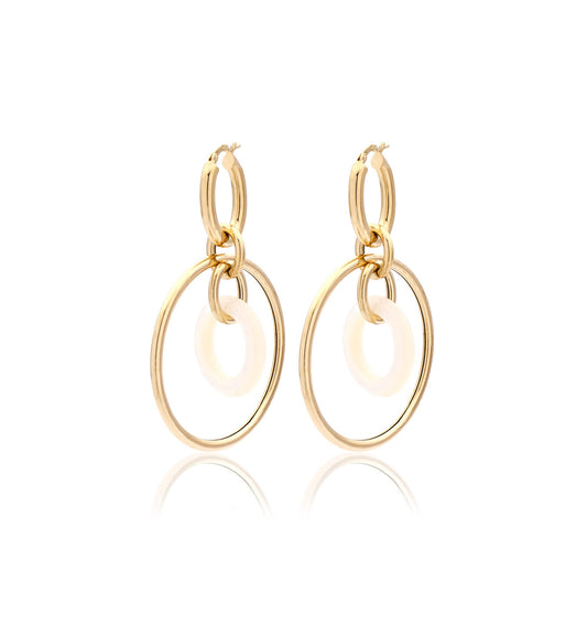 "ORBITE" - ORO GIALLO 18KT - LINKS IN MADRE PERLA