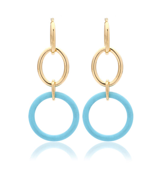 COLLEZIONE MAMA, ORO GIALLO 18KT - TURCHESE - GRANDI