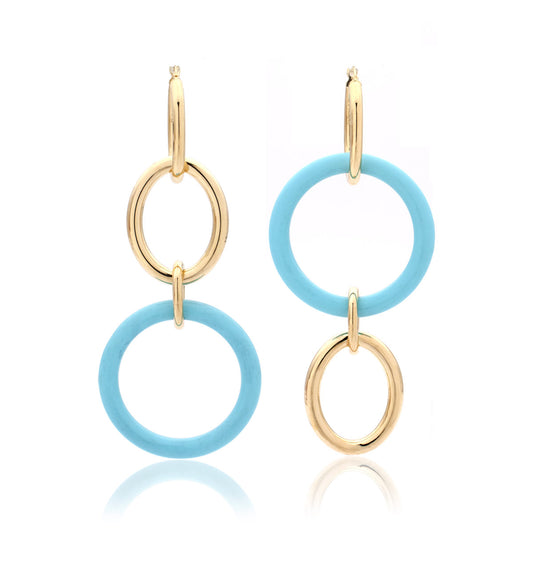 COLLEZIONE MAMA, ORO GIALLO 18KT - TURCHESE - GRANDI