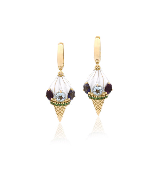 "GELATO" - ORO GIALLO 18KT - ORECCHINI