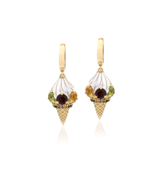 "GELATO" - ORO GIALLO 18KT - ORECCHINI