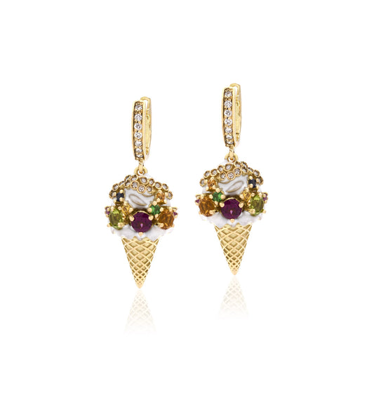"GELATO" - ORO GIALLO 18KT - ORECCHINI