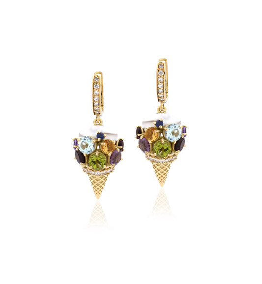 "GELATO" - ORO GIALLO 18KT - ORECCHINI