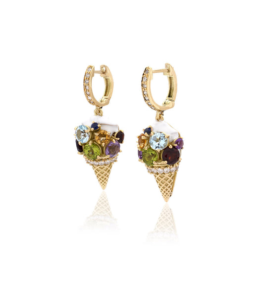 "GELATO" - ORO GIALLO 18KT - ORECCHINI