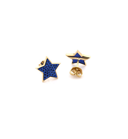 "STELLINA" - ORO GIALLO 18KT - ZAFFIRI BLU
