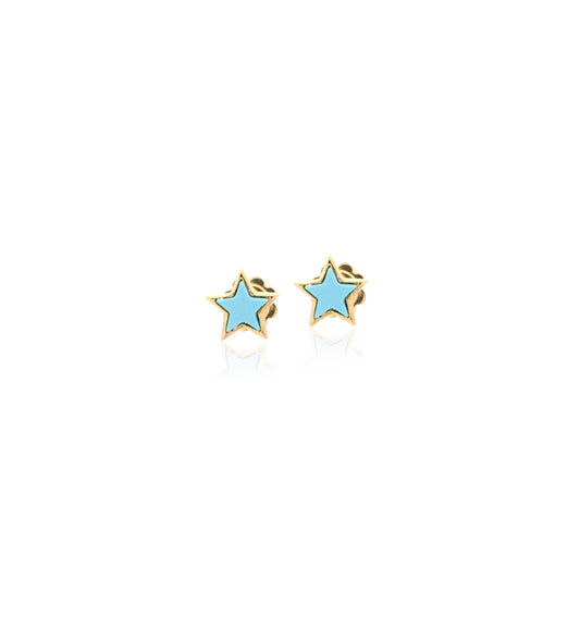 "STELLINA" - ORO GIALLO 18KT/TURCHESE