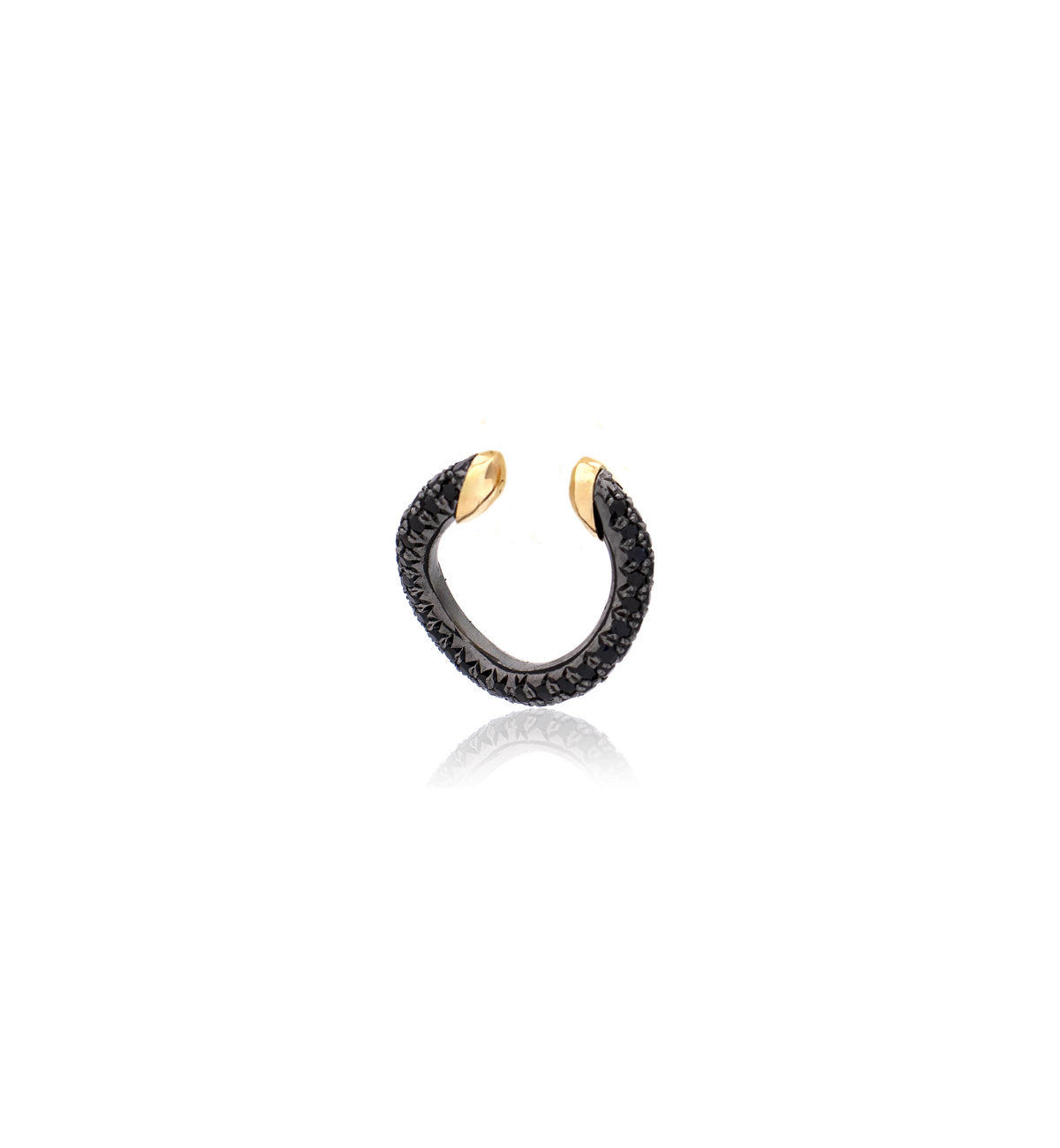 "MARJ" - EAR CUFFS - 18KT GOLD - BLACK SAPPHIRES