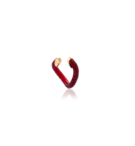 "MARJ" - EAR CUFFS - ORO 18KT - RUBINI