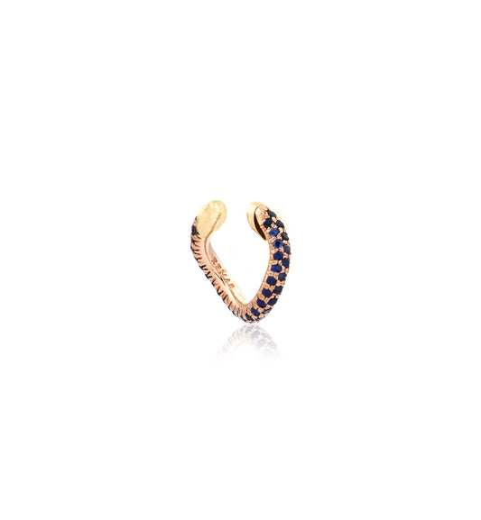 "MARJ" - EAR CUFFS - 18KT GOLD - BLUE SAPPHIRES