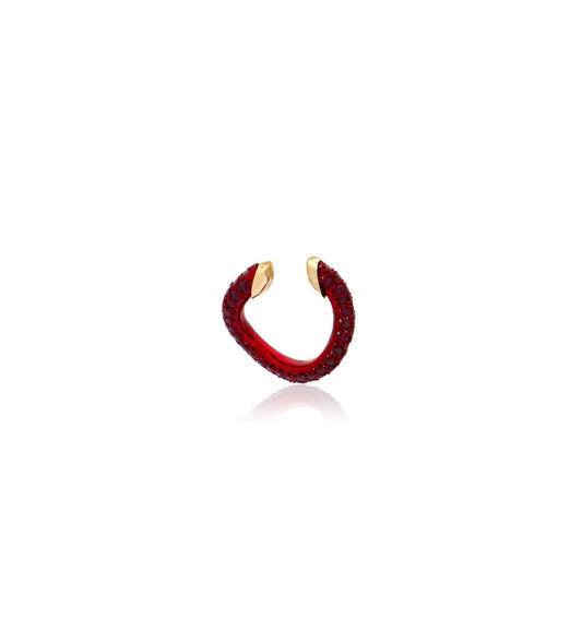 "MARJ" - EAR CUFFS - ORO 18KT - RUBINI