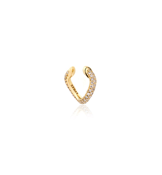 "MARJ" - EAR CUFFS - 18KT YELLOW GOLD - WHITE DIAMONDS