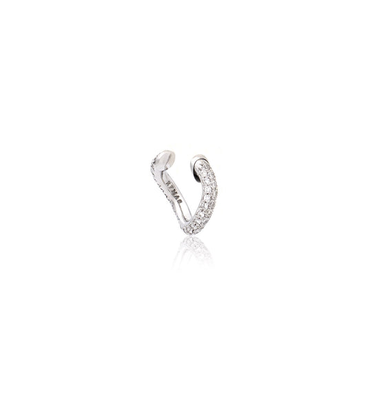 "MARJ" - EAR CUFFS - 18KT ORO BIANCO - DIAMANTI BIANCHI