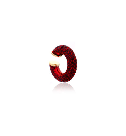 "MARJ" - EAR CUFFS - 18KT GOLD - RUBIES