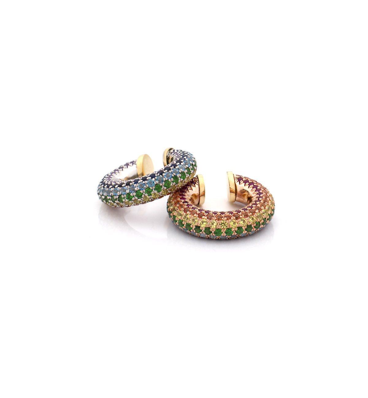 "MARJ" - EAR CUFFS - 18KT GOLD - RAINBOW