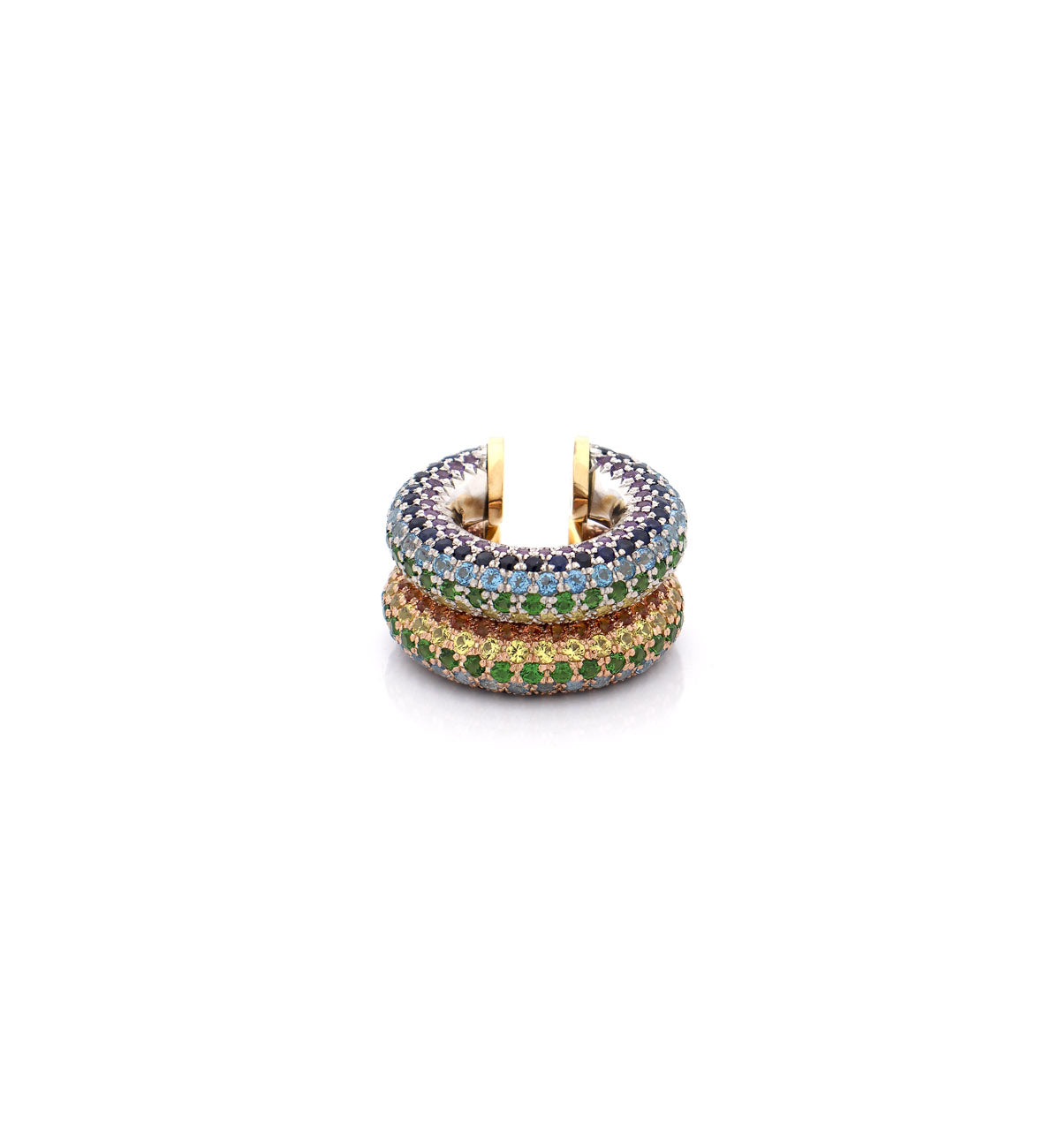 "MARJ" - EAR CUFFS - 18KT GOLD - RAINBOW