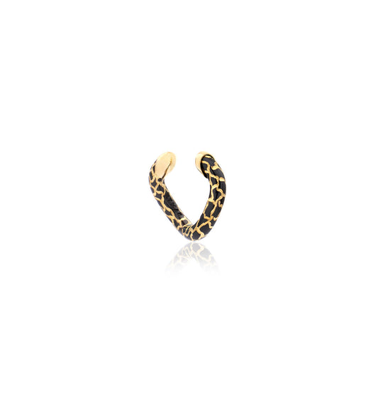 "MARJ" - EAR CUFFS - 18KT GOLD - STERLING SILVER - MACULATED - YELLOW